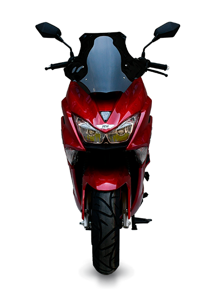 Moto scooter Kallpa 150 de posición frontal
