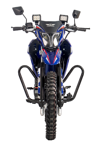 Moto todo terreno MRX 200 PLUS parte frontal