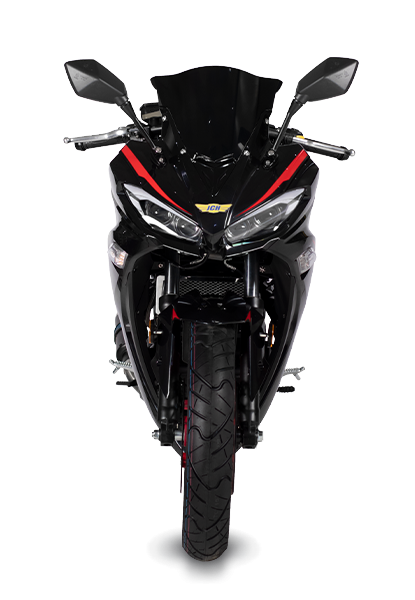 Moto Pistera R6 250 posición frontal