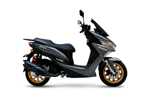 Moto scooter Kallpa 150 de color gris