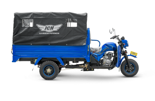 Moto carguero JCH 250E de color azul